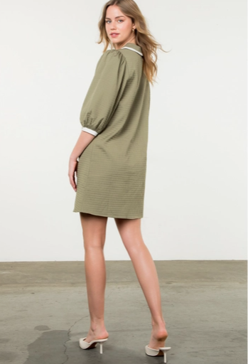 Chad Long Sleeve Textured Midi Dress