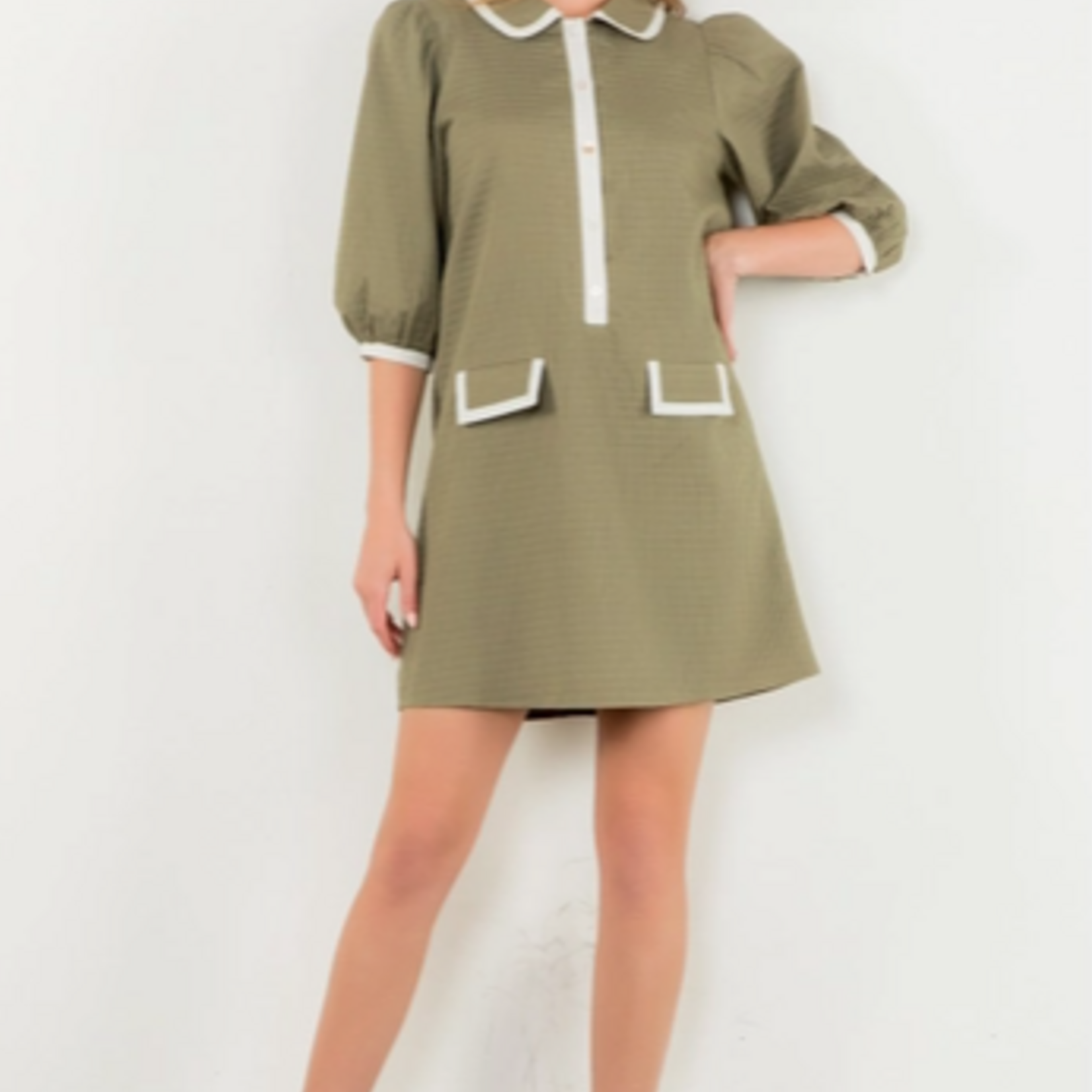 Chad Long Sleeve Textured Midi Dress
