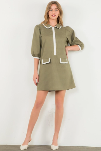 Chad Long Sleeve Textured Midi Dress