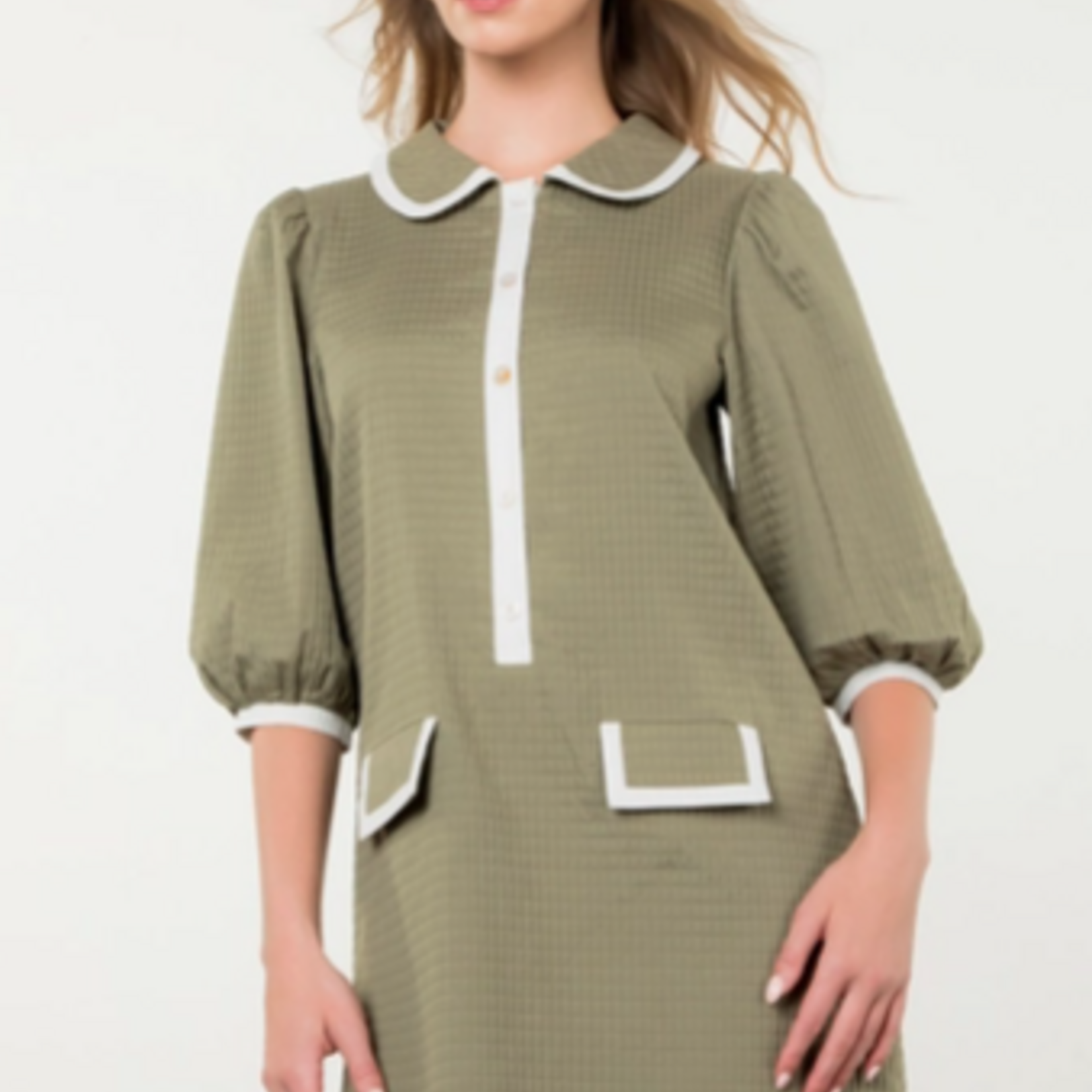 Chad Long Sleeve Textured Midi Dress