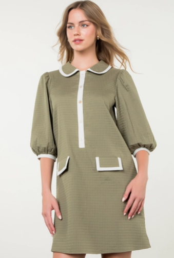 Chad Long Sleeve Textured Midi Dress