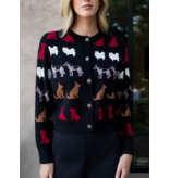 Black Dog Detail Cardigan