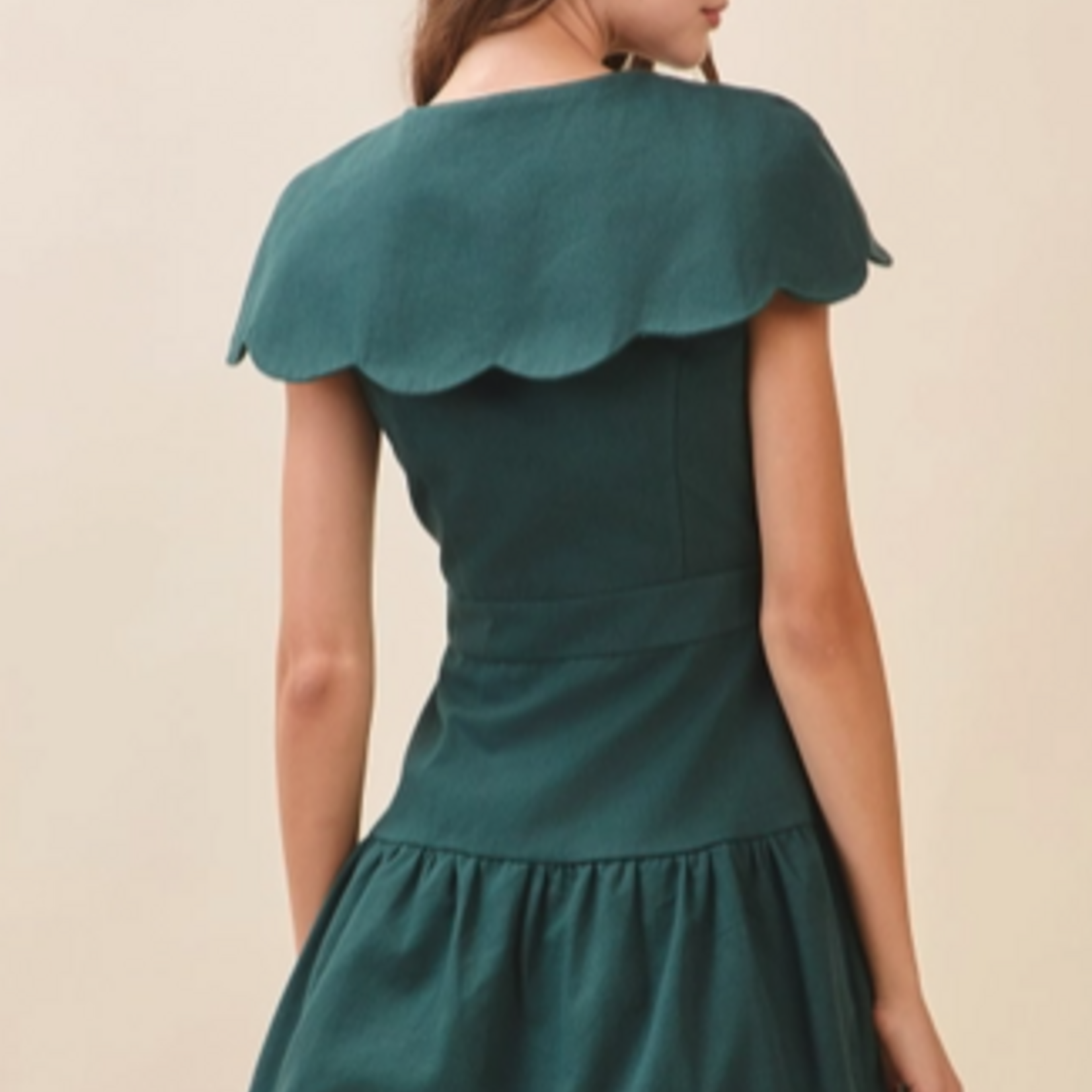 TCEC Huntress Scalloped Collar Dress