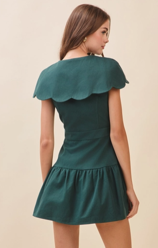 TCEC Huntress Scalloped Collar Dress
