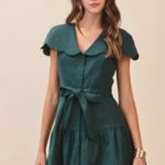 TCEC Huntress Scalloped Collar Dress