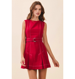 Nadia Contrast Topstitching Dress