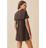 Drew Leopard Oversized Collar Dress