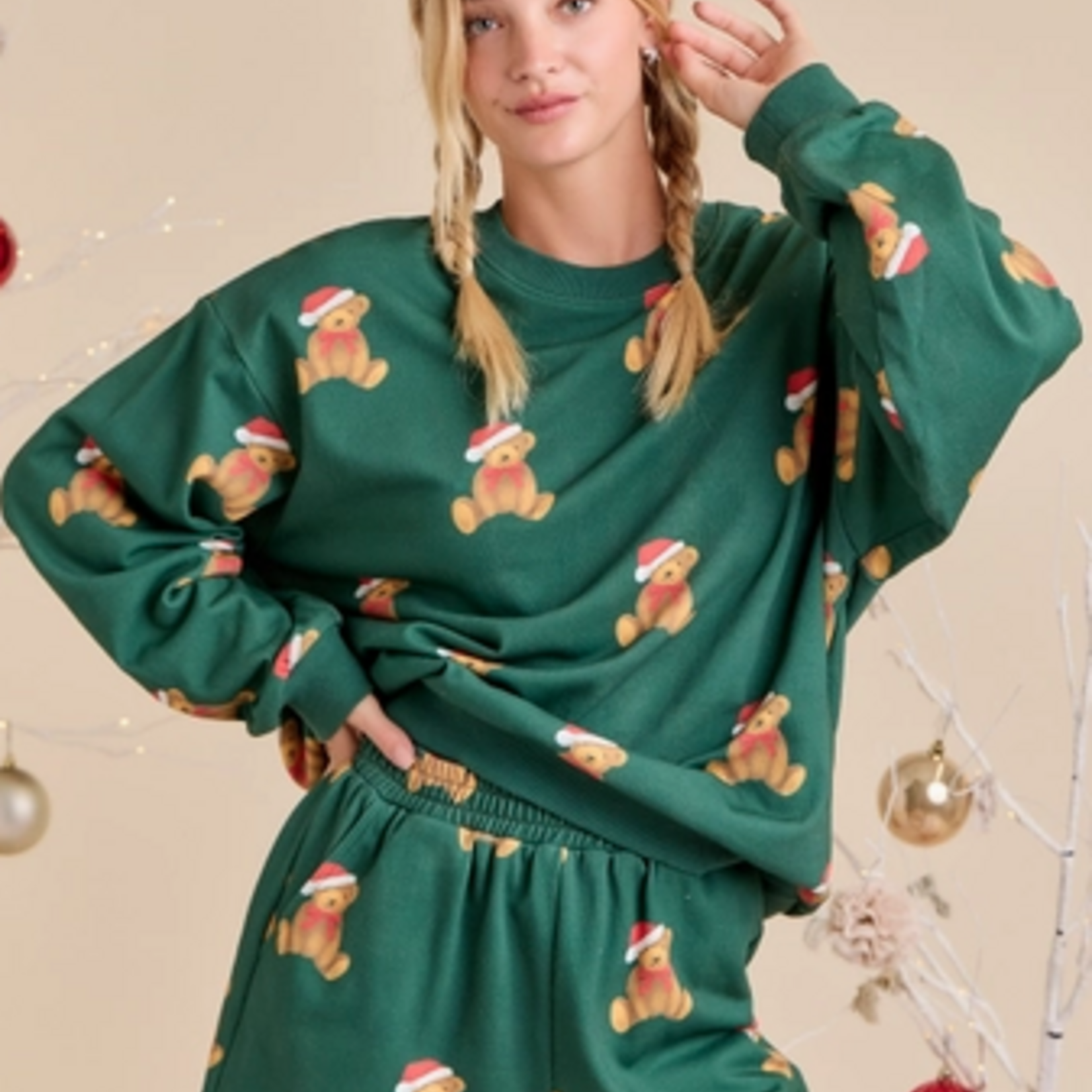 Santa Teddy Holiday Lounge Set