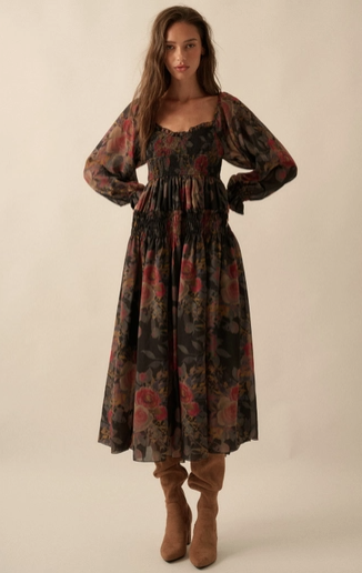 Rachel Floral Smocked Maxi Dress