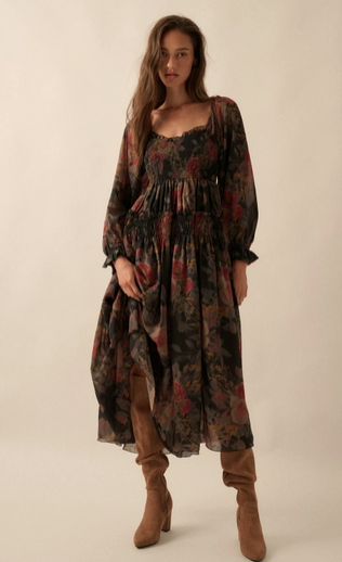 Rachel Floral Smocked Maxi Dress