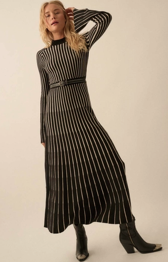 Harlow Striped Maxi Sweater Dress