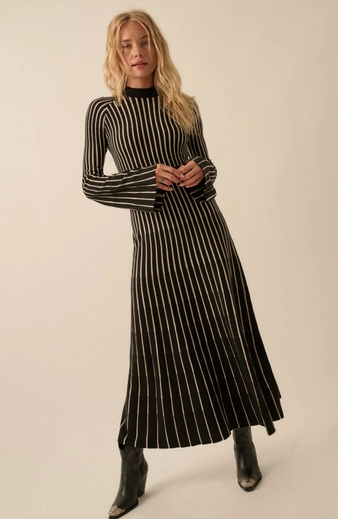 Harlow Striped Maxi Sweater Dress