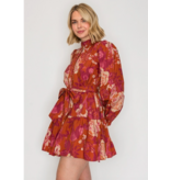 Rustic Rose Print Mini Dress