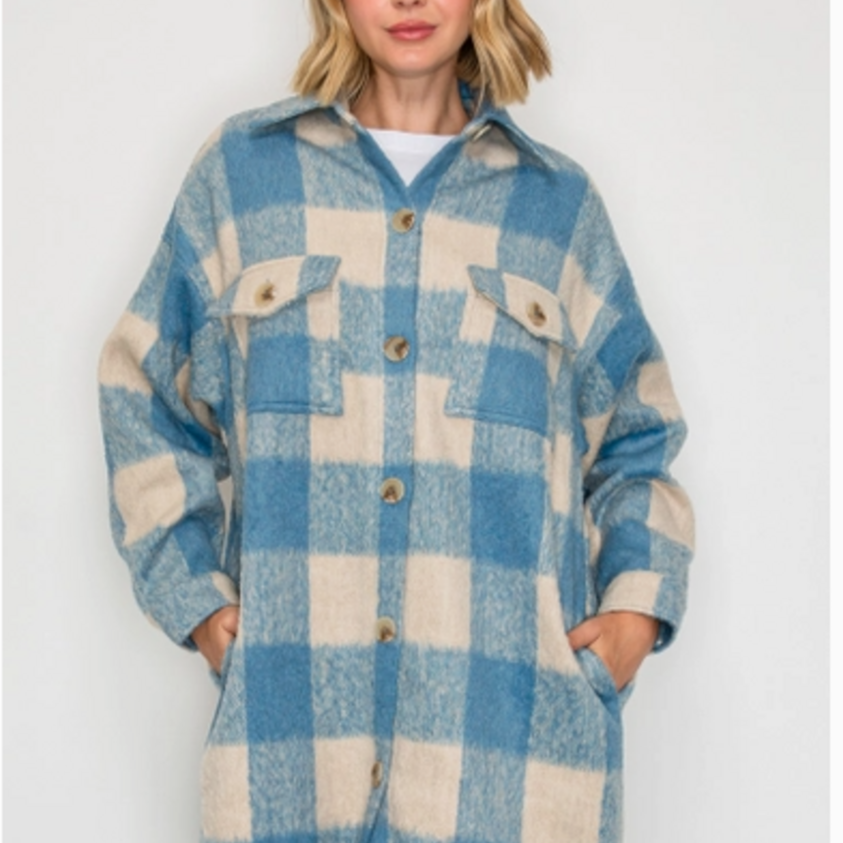 Serene Check Longline Coat