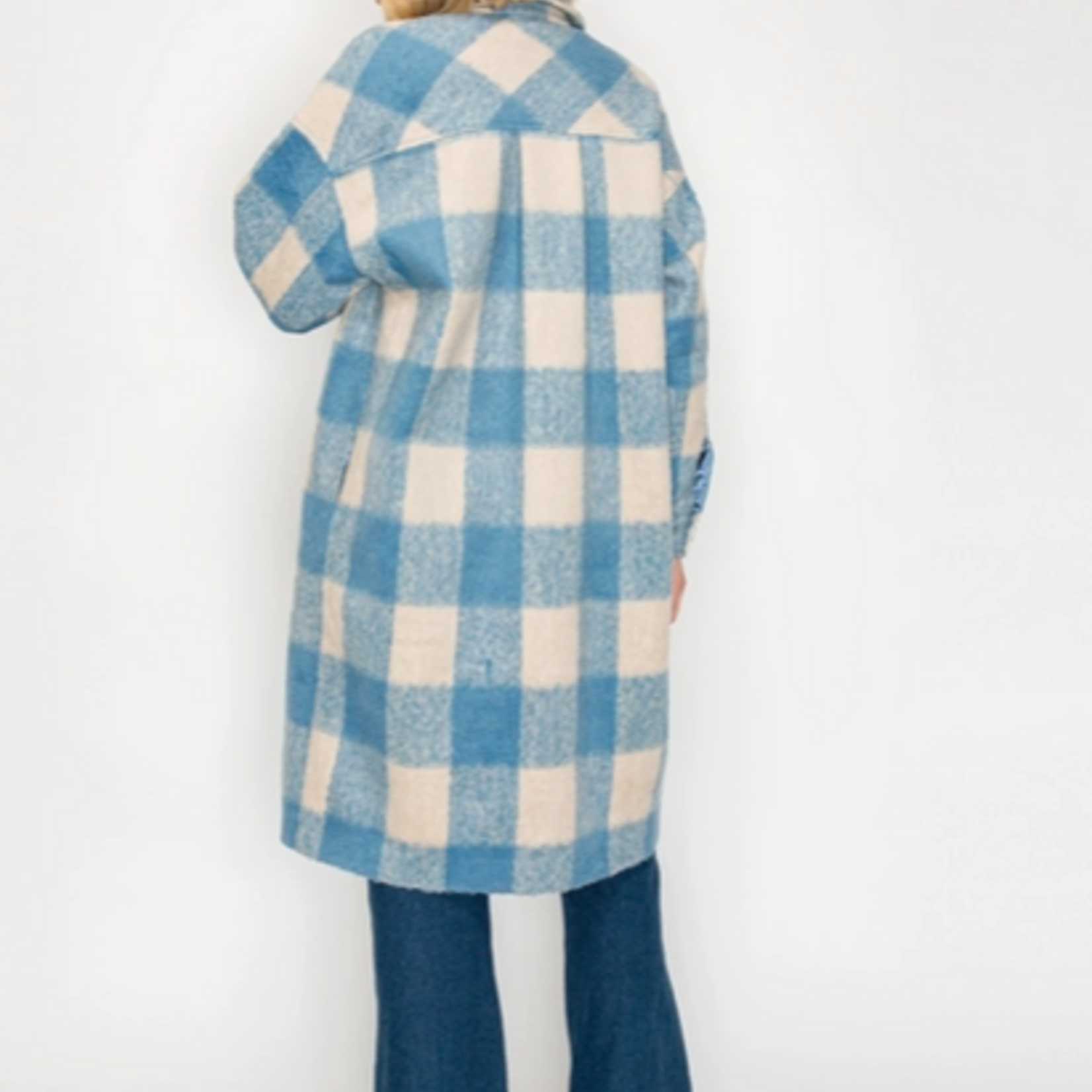 Serene Check Longline Coat