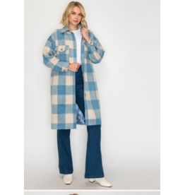 Serene Check Longline Coat
