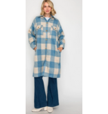 Serene Check Longline Coat
