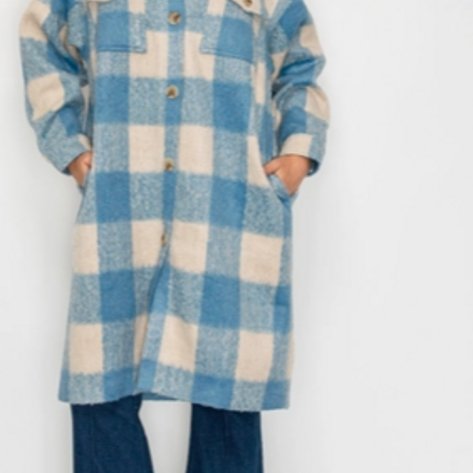 Serene Check Longline Coat