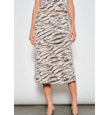 Jacqueline Zebra Sequin Midi Skirt