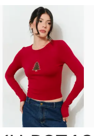 Gavin Holiday Beaded Top - Festive, Cute