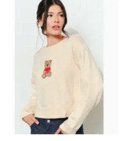 Tobi Bear Beaded Sweater