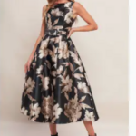 Kasa Floral Printed Midi Dress