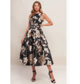 Kasa Floral Printed Midi Dress