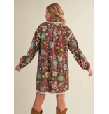 Reya Floral Print Shirt Mini