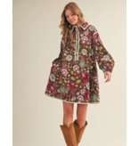 Reya Floral Print Shirt Mini