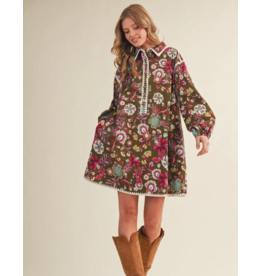 Reya Floral Print Shirt Mini