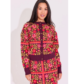 Alden Adair MEREDITH CARDIGAN GOLDEN FLORAL
