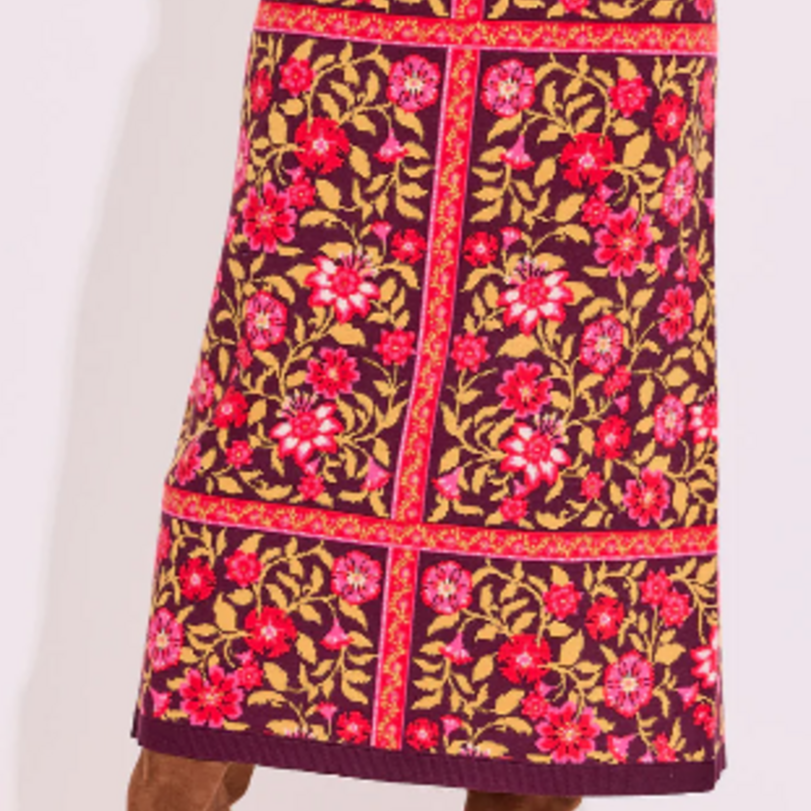 Alden Adair VIVIAN SWEATER SKIRT GOLDEN FLORAL