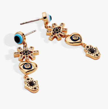 Alex and Ani Evil Eye Linear Earring