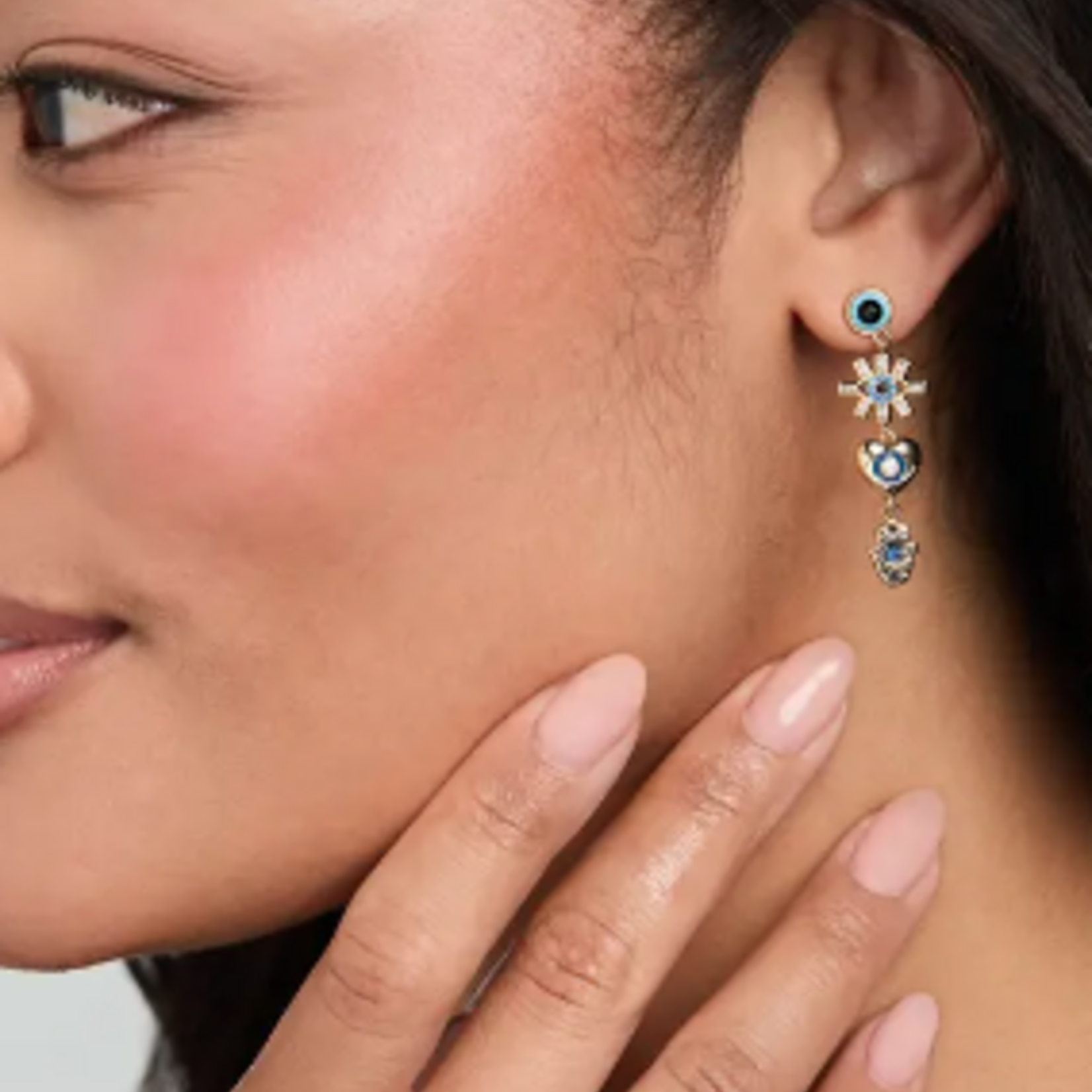 Alex and Ani Evil Eye Linear Earring