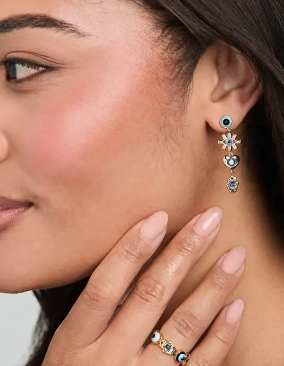 Alex and Ani Evil Eye Linear Earring