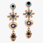 Alex and Ani Evil Eye Linear Earring