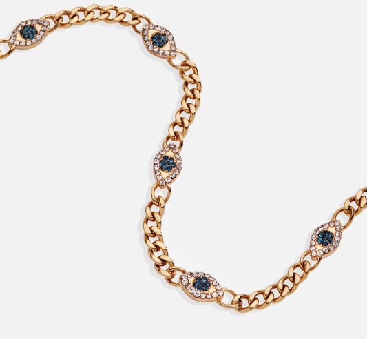 Alex and Ani Evil Eye Curb Chain Inline Bracelet