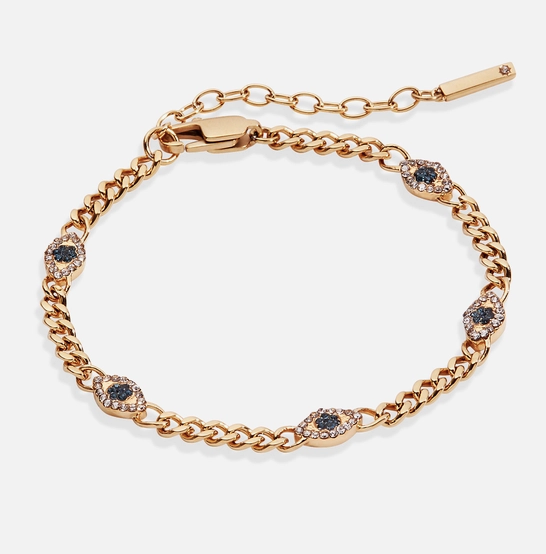 Alex and Ani Evil Eye Curb Chain Inline Bracelet