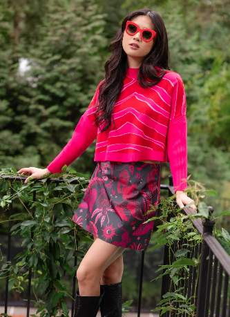 Alden Adair Leona Sweater Ziggy Lipstick