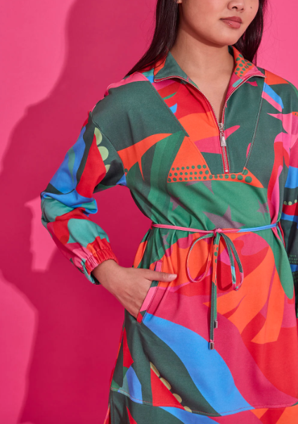 Alden Adair Logan Dress Tropical Jingle