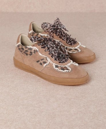 Miracle Miles Eleanor Camel Leopard Sneakers