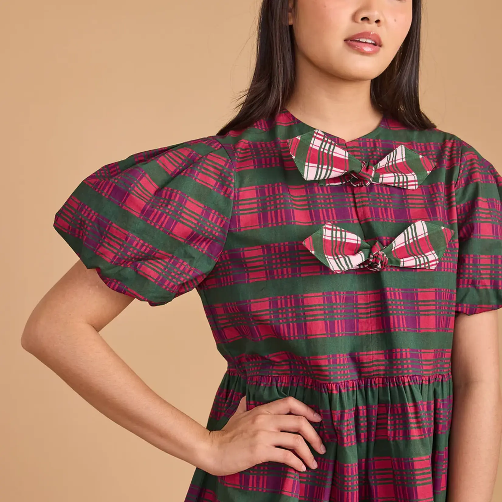 Ella Dress Plaid Combo