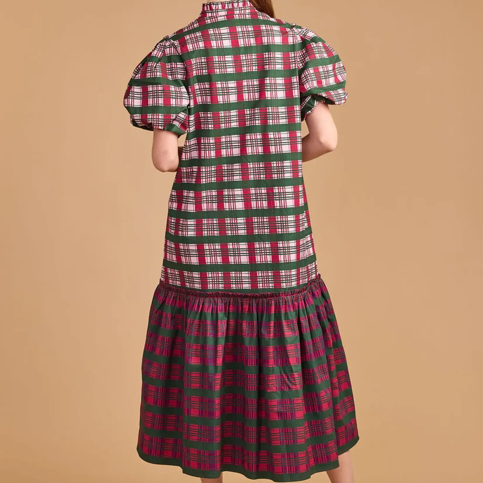 Carly Dress Party Plaid Combo