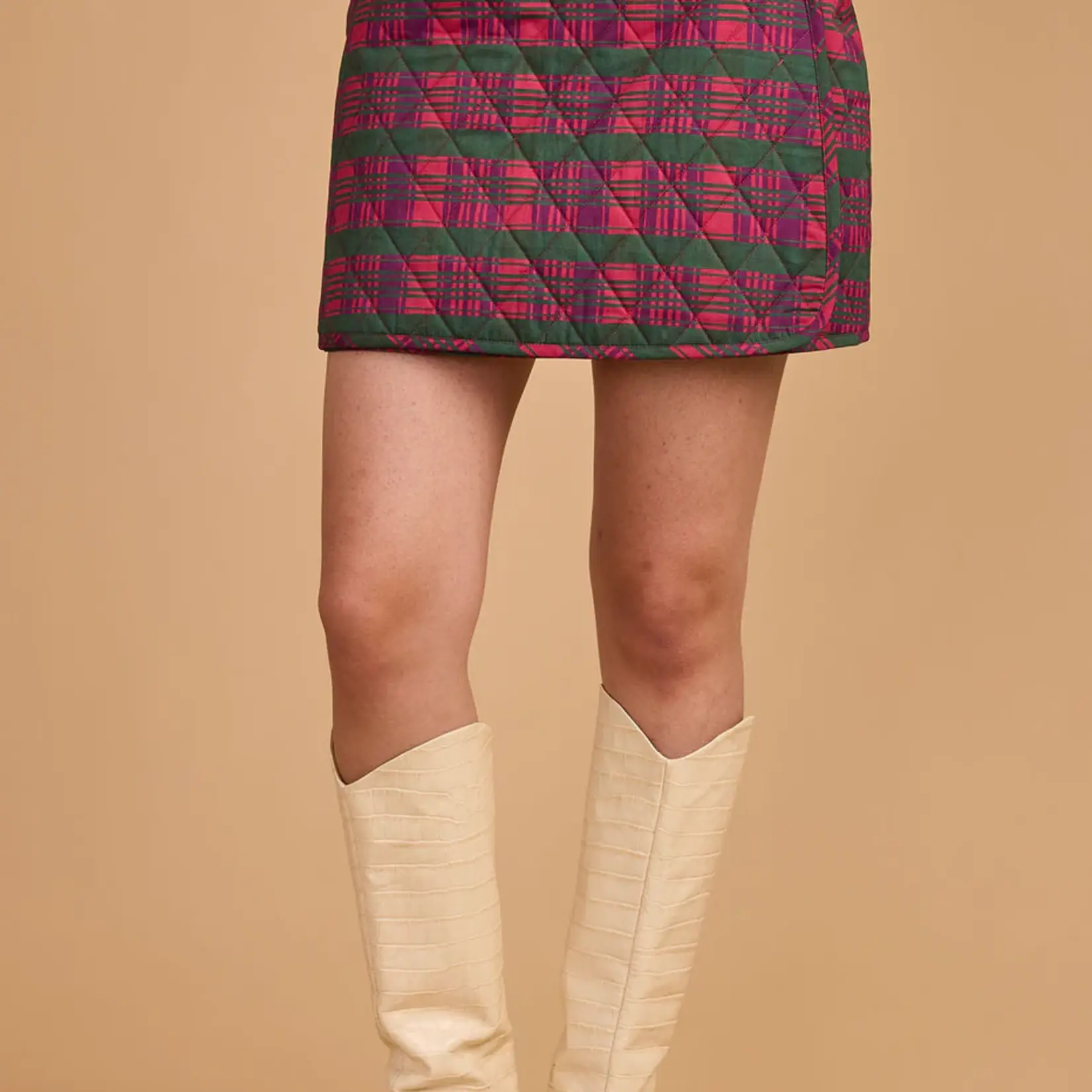 Stevie Skirt Party Plaid Beet Red