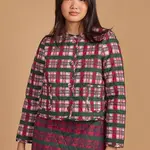 Hazel Jacket Party Plaid Pale Rose