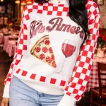Queen of Sparkles 'That's Amore' Pizza and Wine Sweater