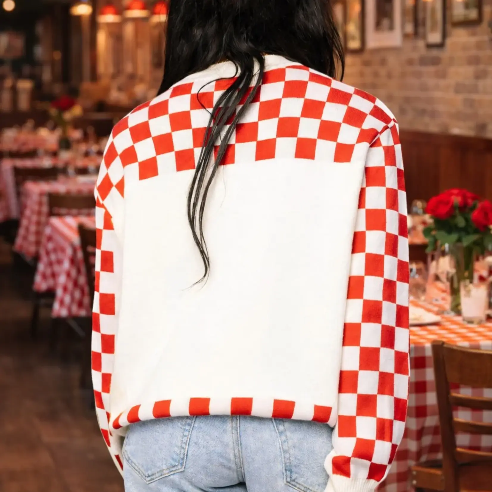 Queen of Sparkles 'That's Amore' Pizza and Wine Sweater