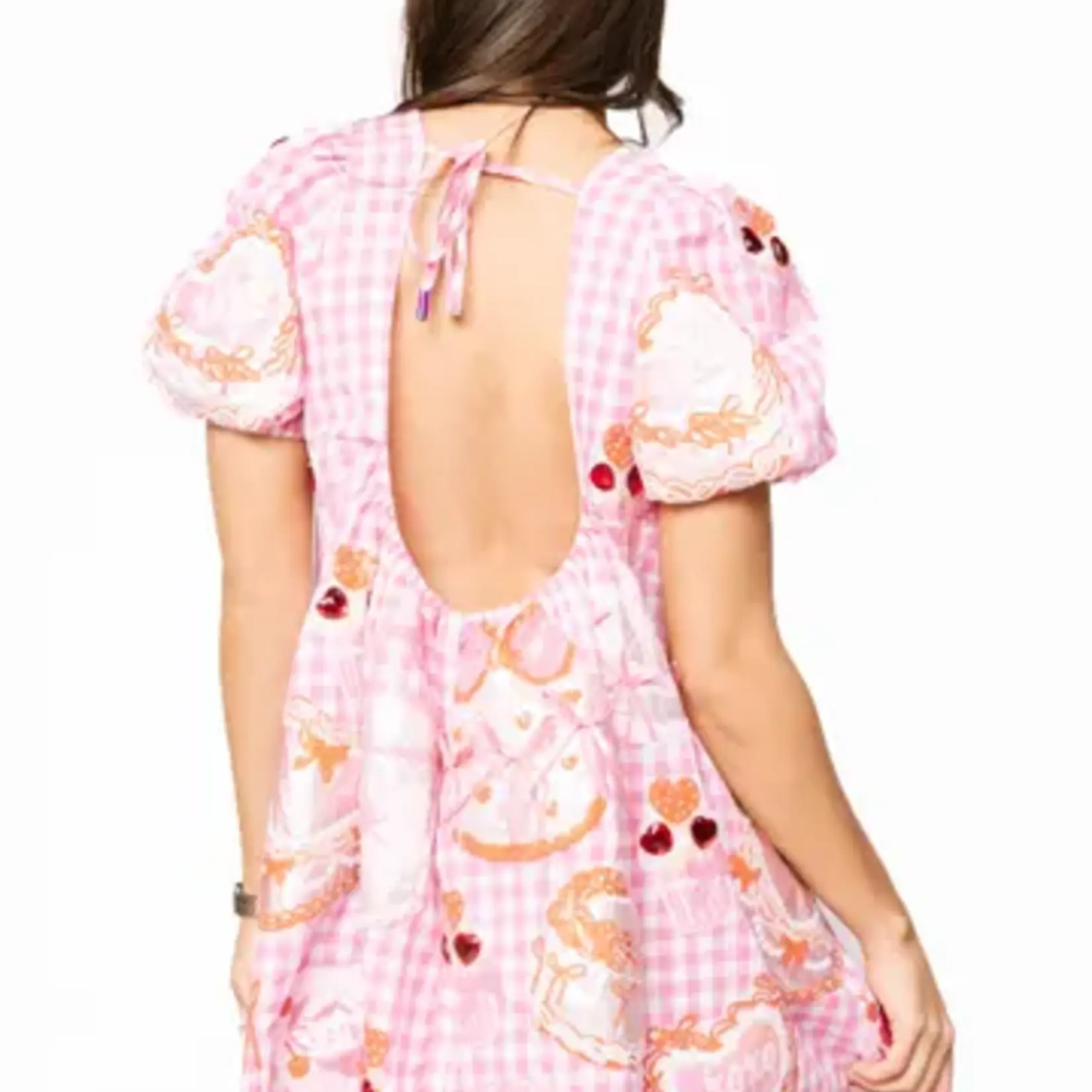 Queen of Sparkles Cakes & Pastries Cotton Tie Back Dress