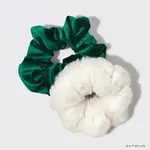 Elf X Kitsch Scrunchies 2pc - White & Green