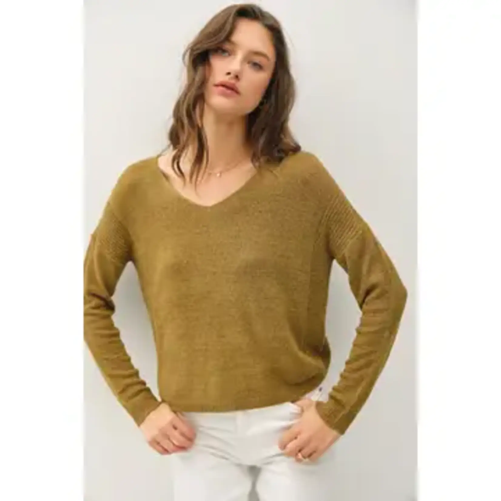 Be Cool Breezy V-Neck Casual Sweater